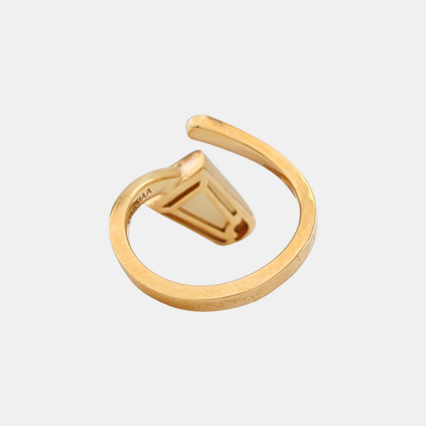 BVLGARI BVLGARI Anillo de Oro Rosa de 18k Blanco Talla EU 50