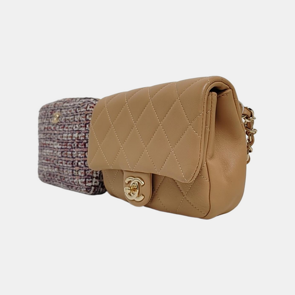 Quilted Lambskin Belt Bag Multicolor
