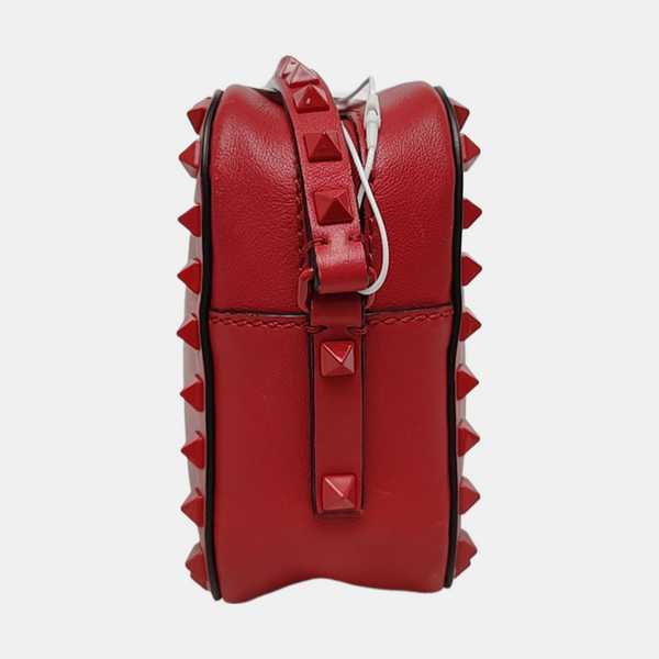 Leather Shoulder Bag Red