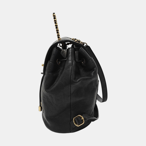 Quilted Grained Calfskin Black