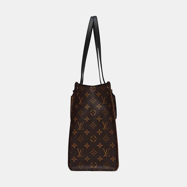 ONTHEGO MM Monogram Coated Canvas Brown