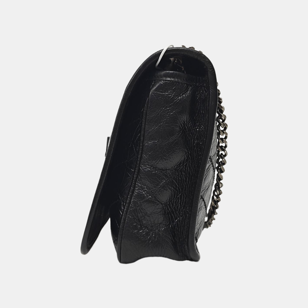 NIKI Mini Chevron Calfskin Black