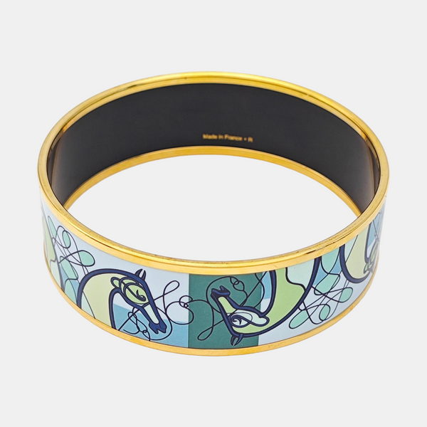 Email Metal Green Bangle