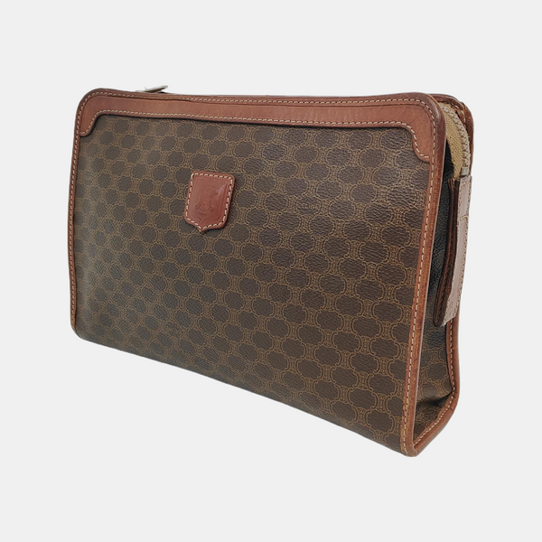 MACADAM CLUTCHES Coated Canvas Brown