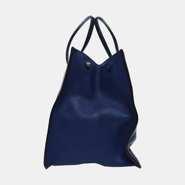 Galleria Large Saffiano Calfskin Blue