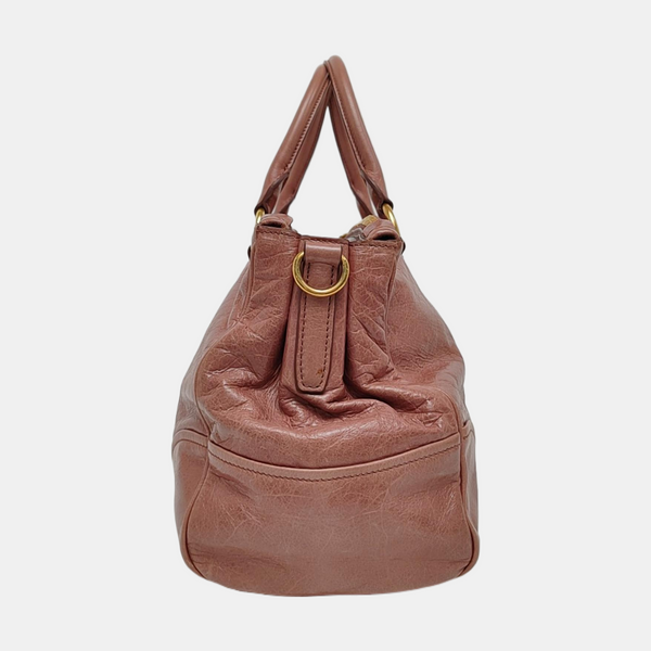 Calfskin Tote Bag Pink