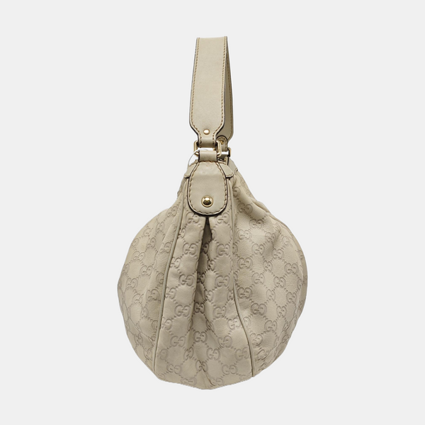 Sukey Monogram Calfskin Beige