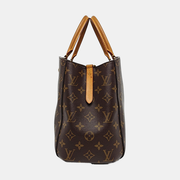 MONTAIGNE GM Monogram Coated Canvas Brown