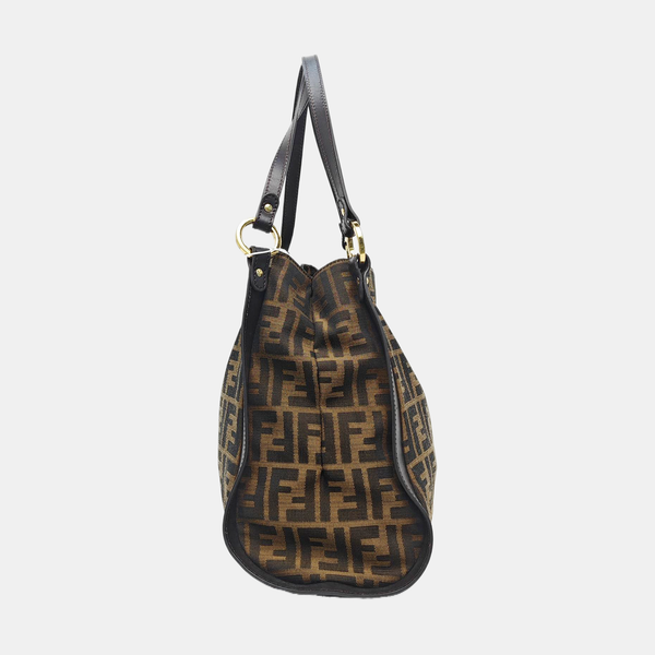 Canvas Top Handle Bag Brown