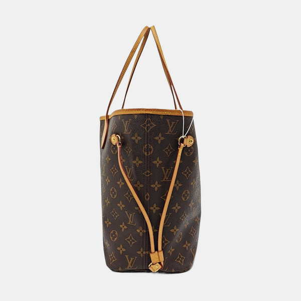 NEVERFULL MM Monogram Coated Canvas Brown