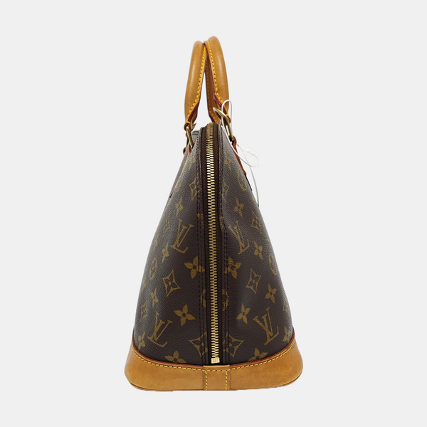 ALMA PM Monogram Coated Canvas Brown