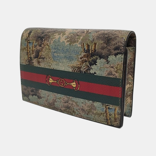 Monogram Leather Clutch Multicolor