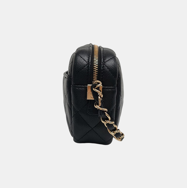 Quilted Grained Calfskin Black