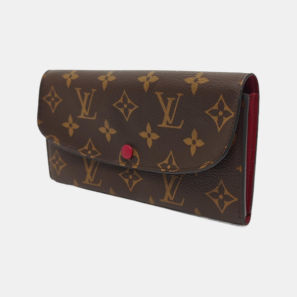 EMILIE Monogram Coated Canvas Brown Wallet