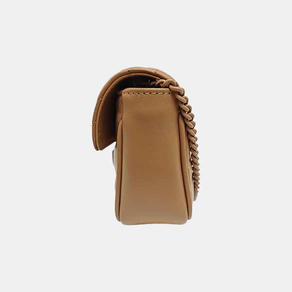 GG Marmont Mini Quilted Calfskin Beige