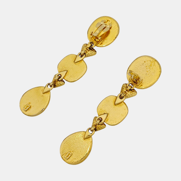 Metal Gold Clip On Earrings
