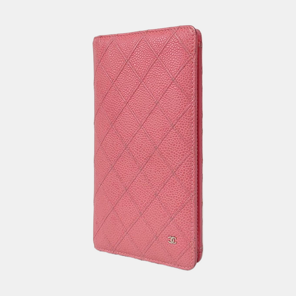 Quilted Calfskin Wallet Pink