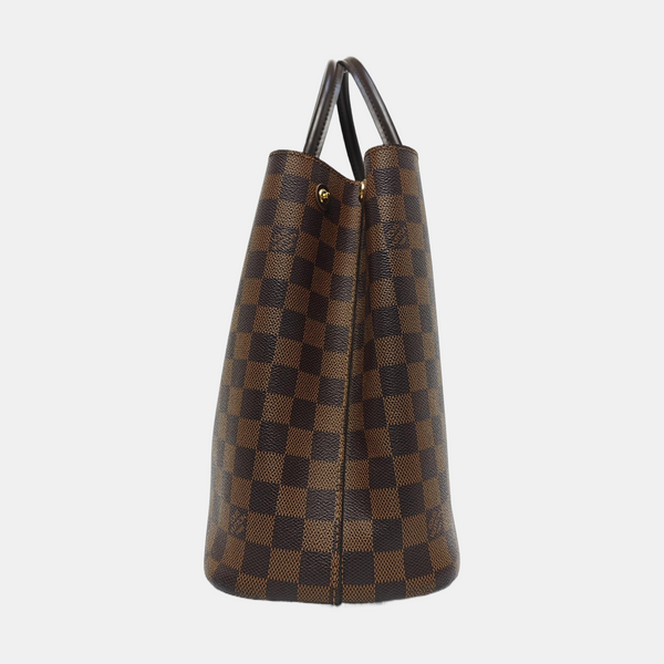 KENSINGTON BOWLING Damier Ebene Coated Canvas Brown