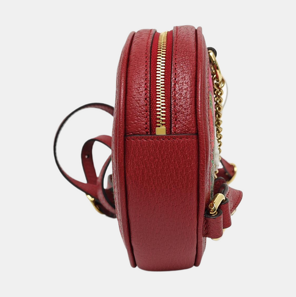 Ophidia Mini Monogram Coated Canvas Red