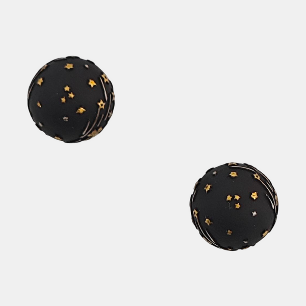 Dior Tribales Metal Black Stud Earrings