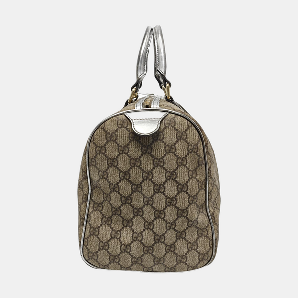 Joy Medium Monogram Coated Canvas Black