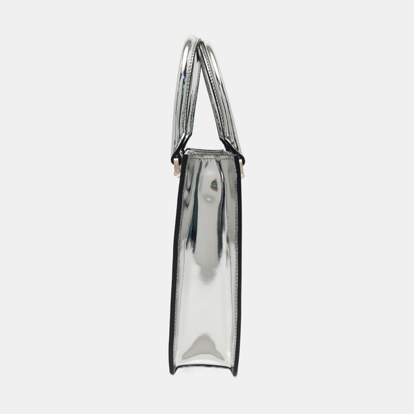 Panier Small Patent Leather Silver