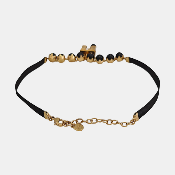Fabric Black Necklace