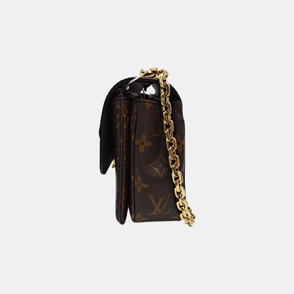 MARCEAU Monogram Coated Canvas Brown