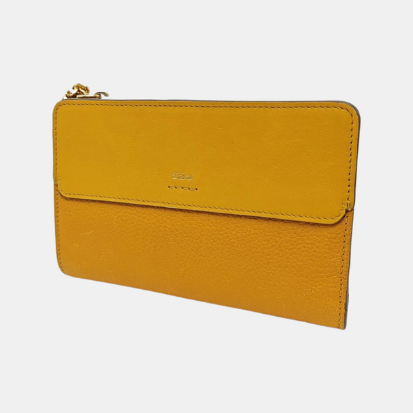 Calfskin Clutch Yellow