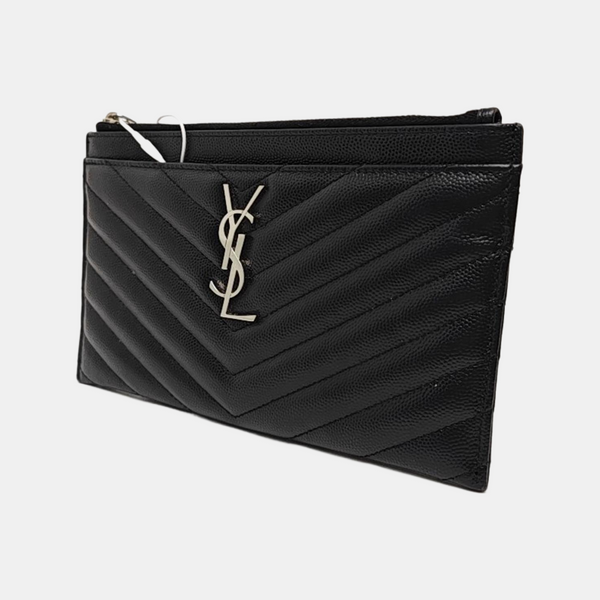 MONOGRAM Chevron Calfskin Black