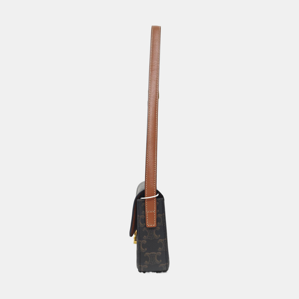TRIOMPHE Small Coated Canvas Brown