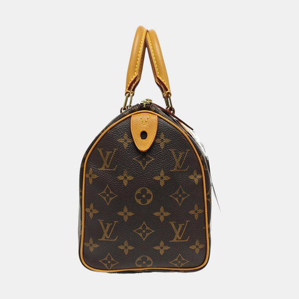SPEEDY 25 Monogram Coated Canvas Brown