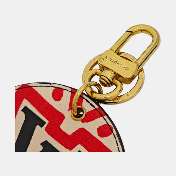 Coated Canvas Bag Charm Red