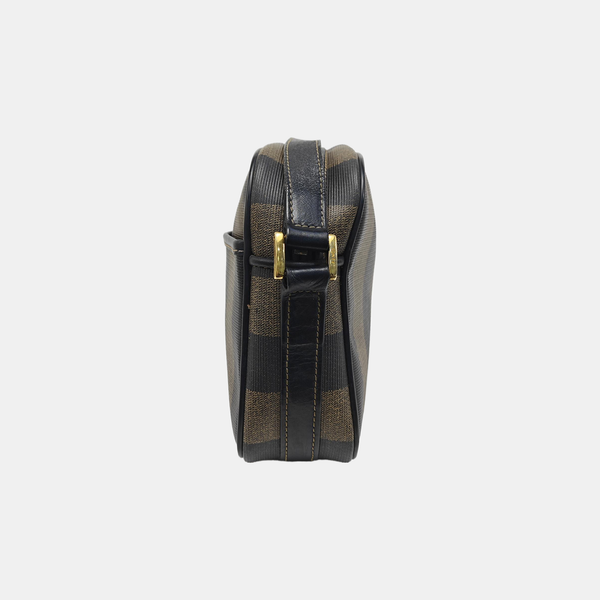 Coated Canvas Shoulder Bag Black