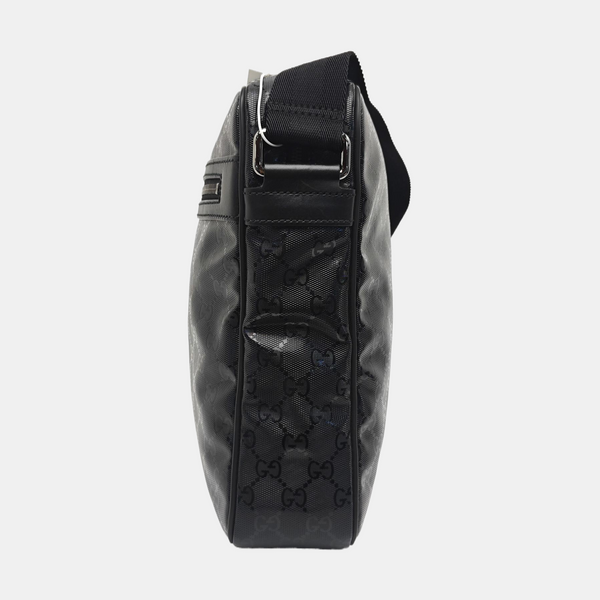 Monogram Coated Canvas Shoulder Bag Black