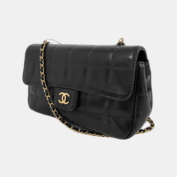 CHOCOLATE BAR Mini Quilted Lambskin Black