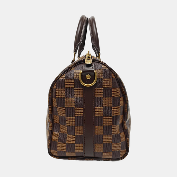 SPEEDY 25 Damier Ebene Coated Canvas Brown