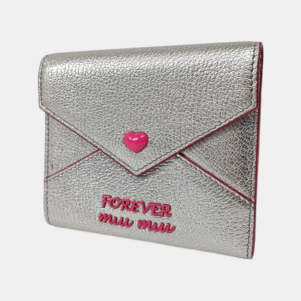 Love Lambskin Silver Wallet