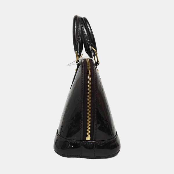 ALMA BB Monogram Patent Leather Brown