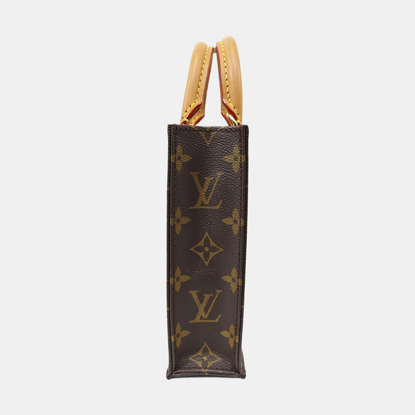 SAC PLAT Mini Monogram Coated Canvas Brown