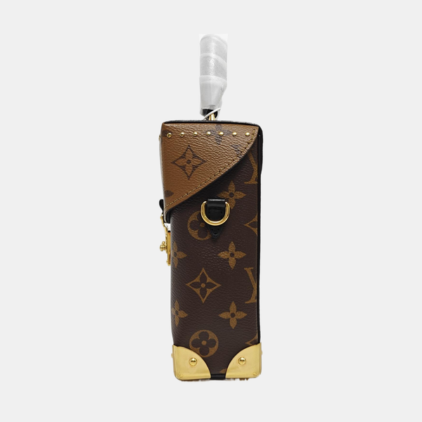 CAMERA BOX Monogram Coated Canvas Brown
