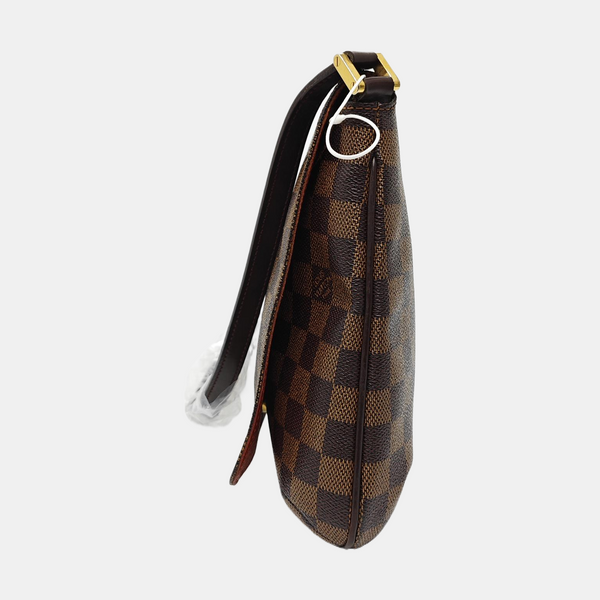 Authenticated pre-owned MUSETTE TANGO Damier Ebene Coated Canvas Brown - Shoulder Bag at Looply