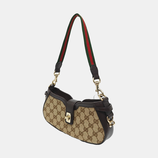Moon Side Mini Monogram Coated Canvas Black