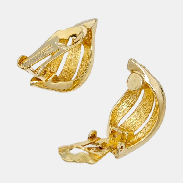 Metal Gold Clip On Earrings
