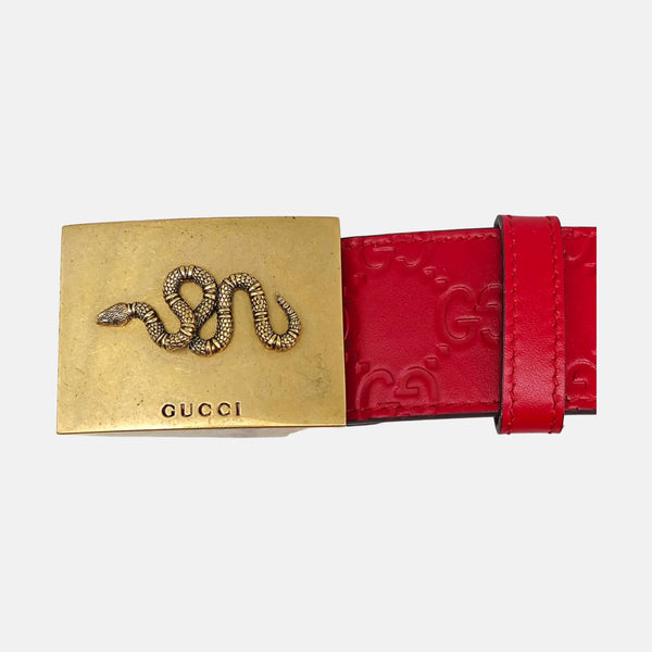 Leather Belt Red