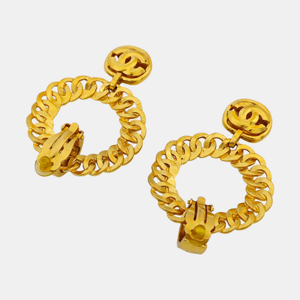 Metal Gold Clip On Earrings