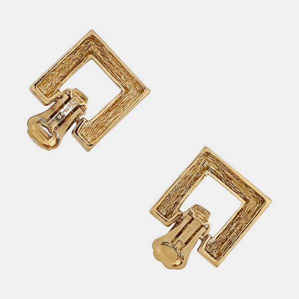 Metal Gold Clip On Earrings