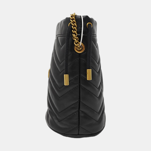 GG Marmont Mini Quilted Calfskin Black