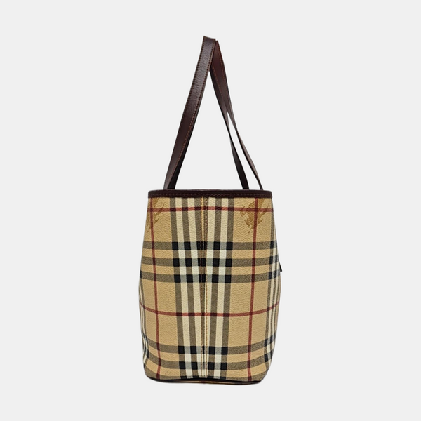 Coated Canvas Tote Bag Beige