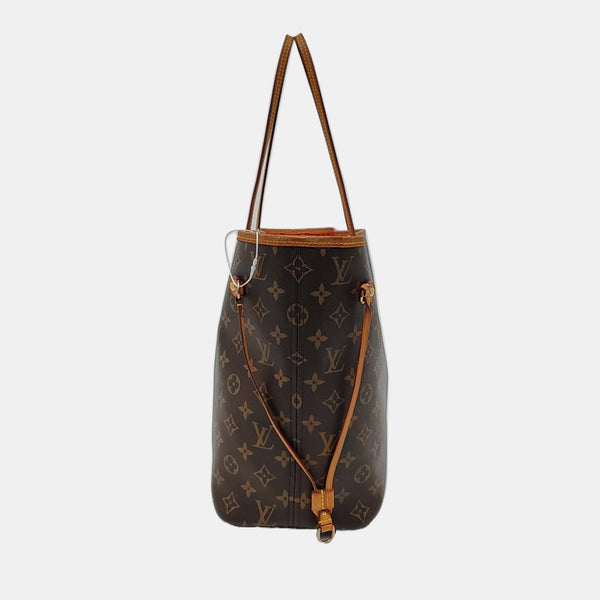 NEVERFULL MM Monogram Coated Canvas Brown